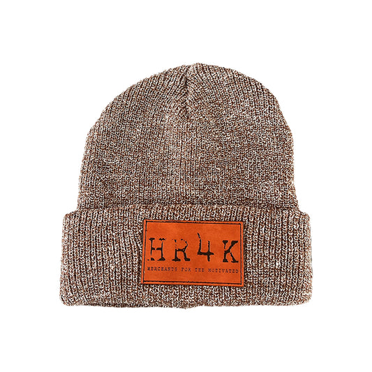 Leather Patch Beanie