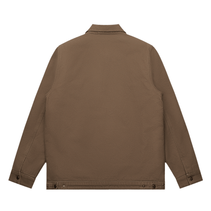 Walnut Patrol Canvas jacket back, duck canvas fleece lined jacket, outdoor clothing