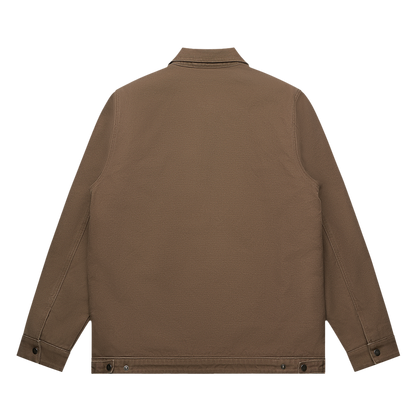 Walnut Patrol Canvas jacket back, duck canvas fleece lined jacket, outdoor clothing