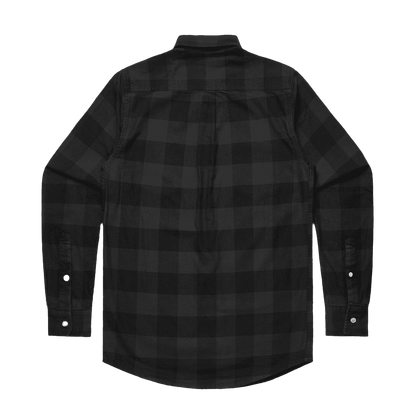 Coal / Black Patrol Check Shirt back, long sleeve outdoor clothing