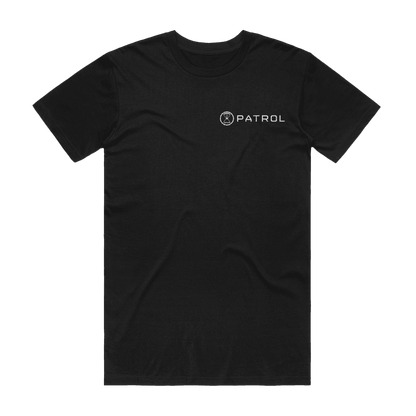 Patrol Parachute Blueprint Tee front, Unisex 100% cotton tee, outdoor clothing