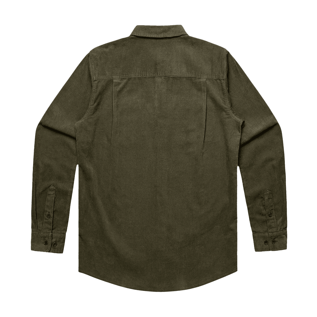 Army Patrol Cord Shirt back, 100% cotton corduroy long sleeve shirt, outdoor clothing