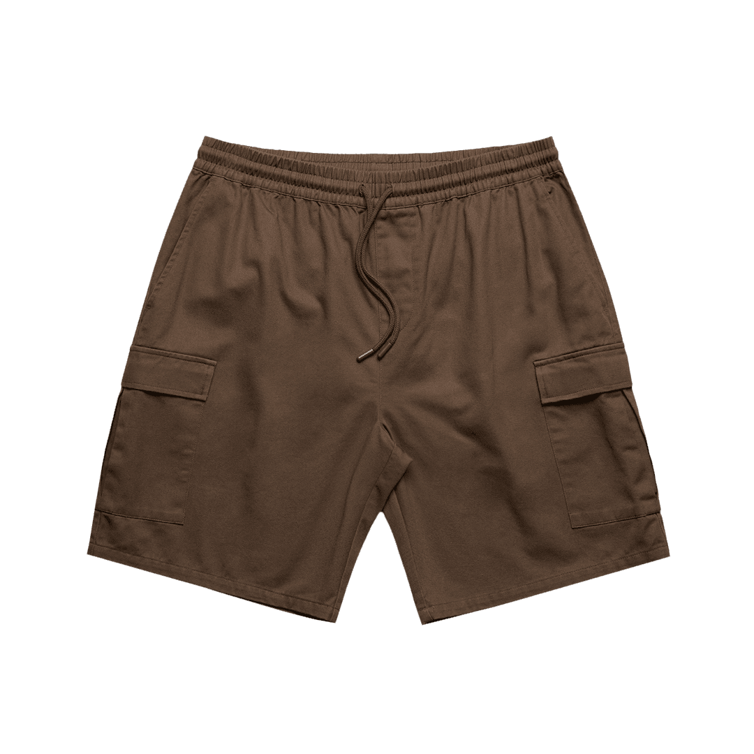 Walnut Patrol Cargo Shorts Front, 100% cotton summer shorts, outdoor clothing