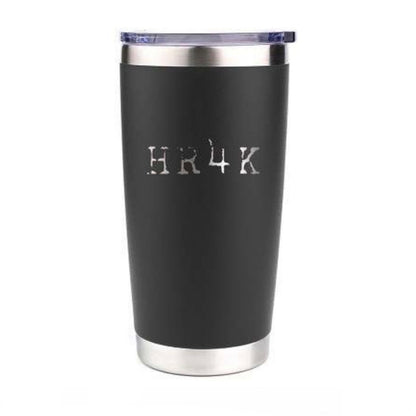 HR4K 20oz Insulated Travel Mug, Jet Black, Front